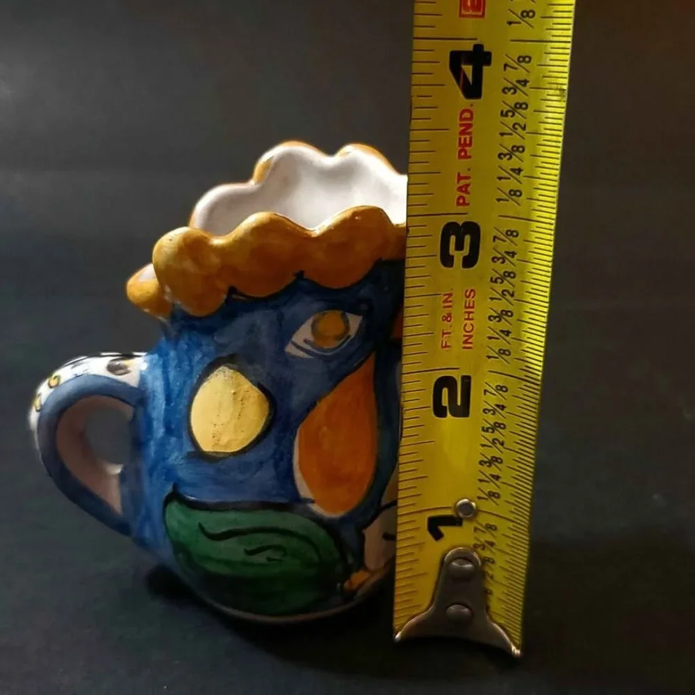Ceramic Rooster Pitcher, Creamer or Milk Jug, Crafted in a Mexico or Italy